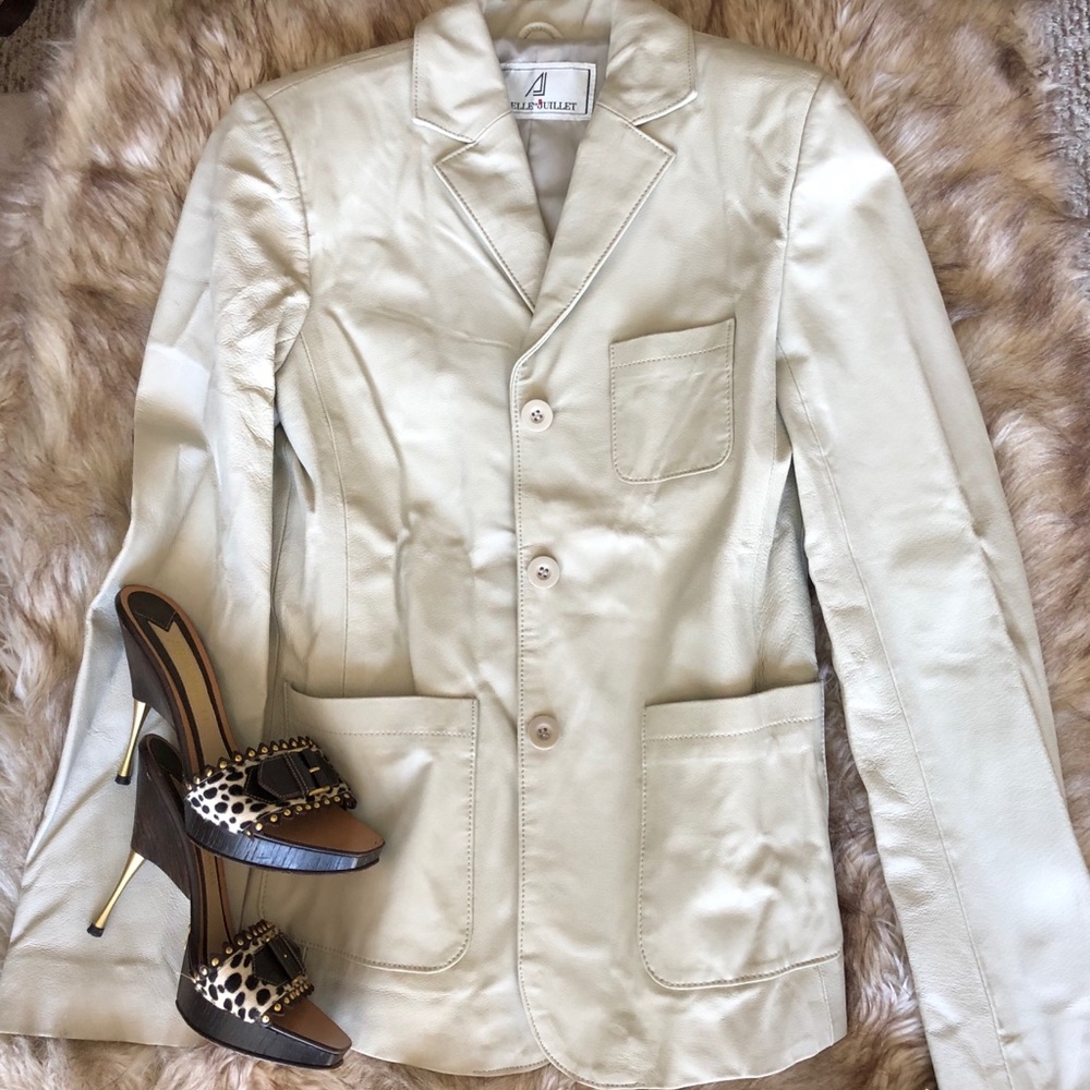 Light Grey Leather Jacket